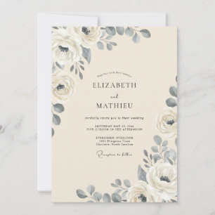 Invitación Boda Rosa Marfil Pizarra