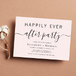 Invitación Boda Rosa moda Después Del Fiesta<br><div class="desc">Moda mínima boda rosa claro después de la invitación de la fiesta. "Feliz eterno después del Fiesta" está escrito en una mezcla de tipografía simple y un guión moderno y a la moda con toques.</div>