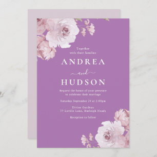 Invitación Boda Rosa Purple & Mauve Dusty
