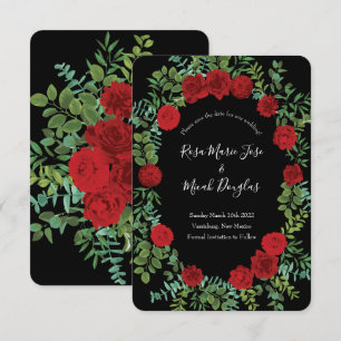 Invitación Boda Rosa Roja
