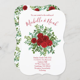 Invitación Boda Rosa Roja