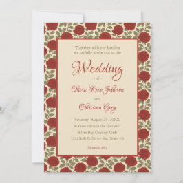 Invitación Boda Rosa Roja de Victoria