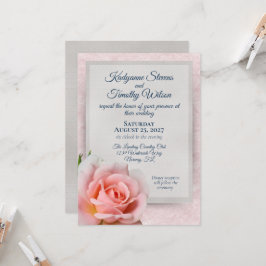 Invitación Boda Rosa rosa claro espléndido