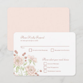 Invitación Boda Rosa Rosa Claro RSVP Respuesta Moderna