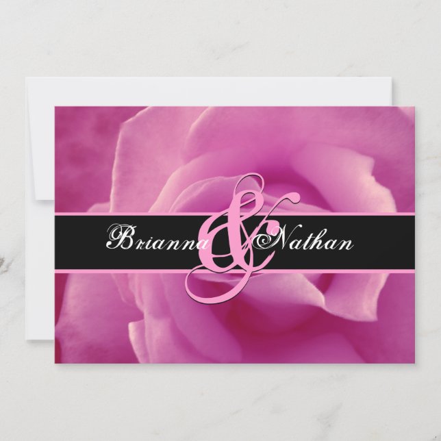 Invitación Boda Rosa Rosa Rosa (Anverso)