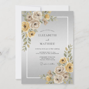 Invitación Boda Rosa Taupe Dorado