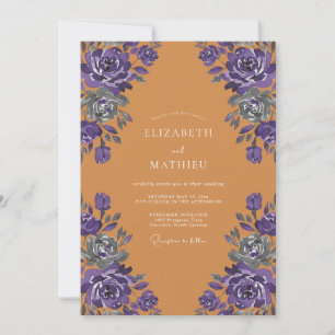Invitación Boda Rosa Violeta Ámbar
