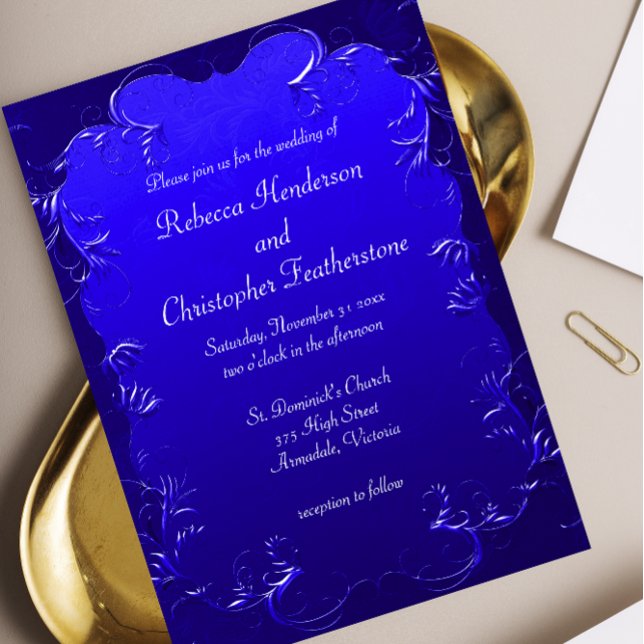 Invitación Boda Royal Blue Elegance (Subido por el creador)