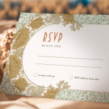 Boda RSVP Art Nouveau William Morris