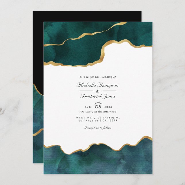 Invitación Boda RSVP de código QR de código de código geodési (Anverso / Reverso)