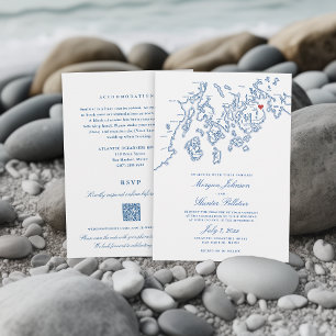 Invitación Boda RSVP de código QR de código multifunción de p