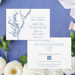 Invitación Boda RSVP de código QR de código QR de NJ de Atlan