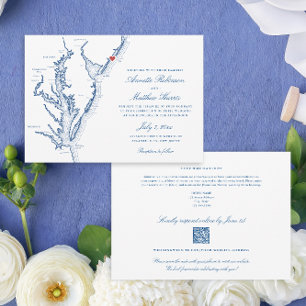 Invitación Boda RSVP de código QR de código QR de NJ de Atlan