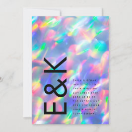 Invitación Boda RSVP de CÓDIGO QR ultra moderno irlandés