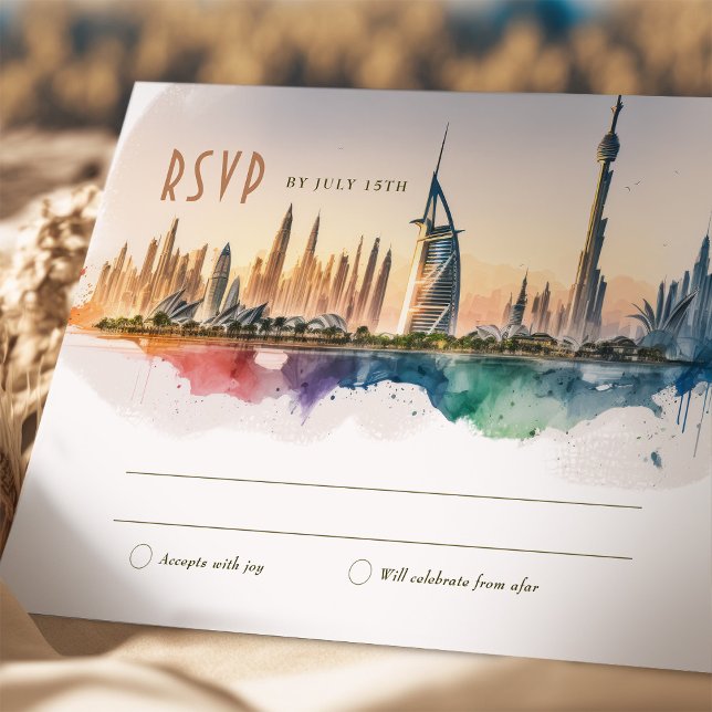 Invitación Boda RSVP de Dubai Insertar EAU de destino (Subido por el creador)