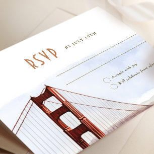 Invitación Boda RSVP de San Francisco Insertar destino