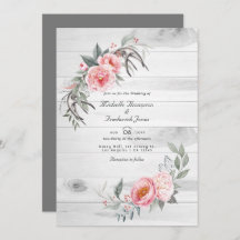 Boda RSVP del código QR de floral de boho rosa rus