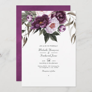Invitación Boda RSVP del código QR de terciopelo profundo