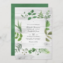 Boda RSVP del código QR de Woodland Greenery