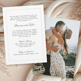 Invitación Boda RSVP elegante de escritura clásica formal