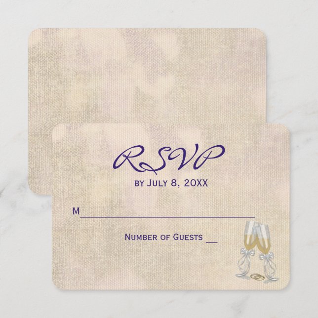 Invitación Boda RSVP Floral (Anverso / Reverso)