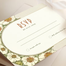 Boda RSVP Insertar Art Nouveau vintage de Mucha