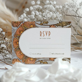 Invitación Boda RSVP Insertar Art Nouveau vintage de Mucha
