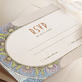 Invitación Boda RSVP Insertar Art Nouveau vintage de Mucha I