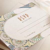 Boda RSVP Insertar Art Nouveau vintage de Mucha I