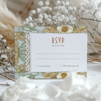 Boda RSVP Insertar Art Nouveau vintage de Mucha I