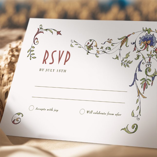 Invitación Boda RSVP Insertar Belle Epoche victoriana (Subido por el creador)