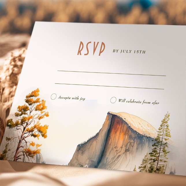 Invitación Boda RSVP Insertar Destino de Yosemite Park (Subido por el creador)