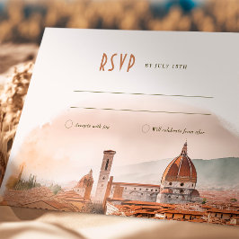 Invitación Boda RSVP Insertar Florencia Italia Destino