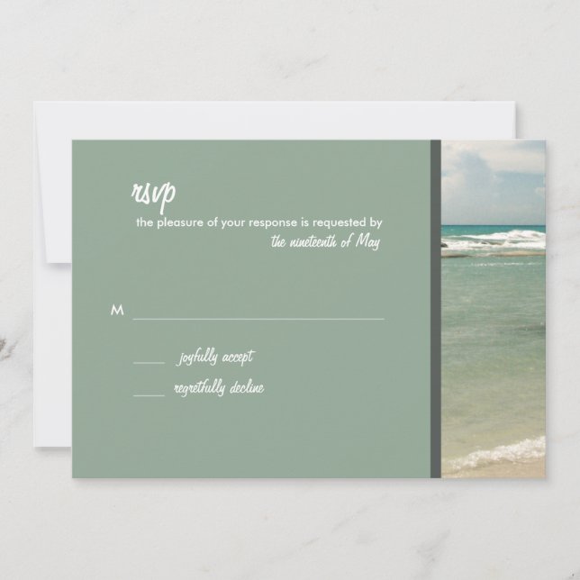 Invitación Boda RSVP // Modern Beach Collection (Anverso)