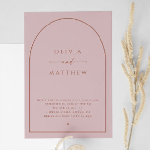 Invitación Boda Rubor de primavera rosada silenciada   Foto A