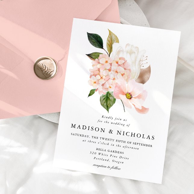 Invitación Boda Rubor Floral Bouquet (Subido por el creador)