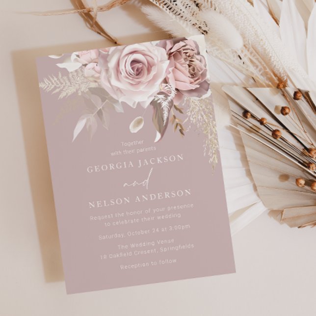 Invitación Boda Rubor Floral Premium de lujo (Subido por el creador)