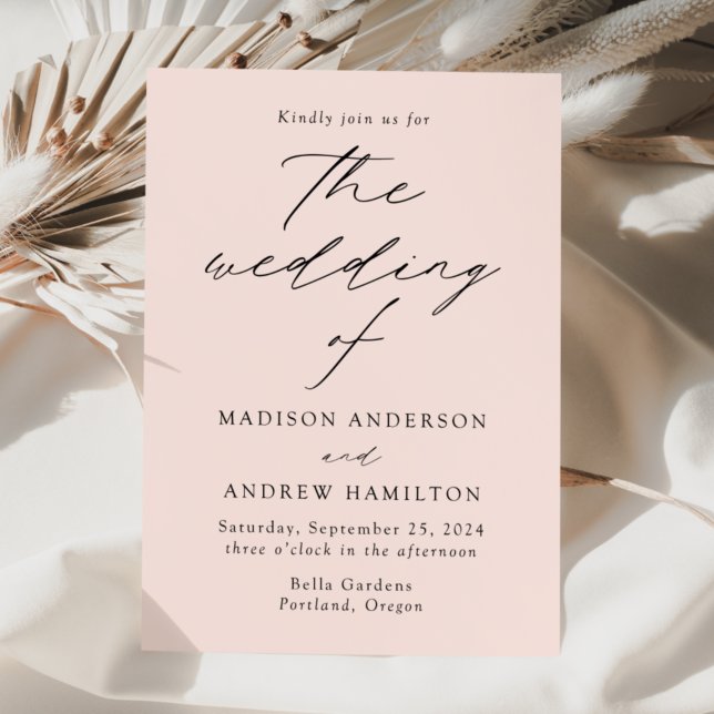 Invitación Boda Rubor Modern Elegance (Subido por el creador)