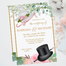 Boda Rubor Pink Gold Romantic Floral QR