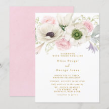 Boda Rubor Pink Peony Anemones Flower Gold