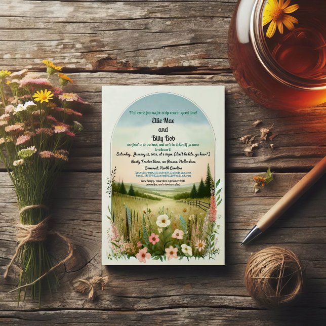 Invitación Boda rural Rustic Hillbilly (Subido por el creador)