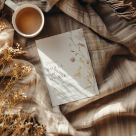 Invitación Boda ruso de acuarela del boho del otoño