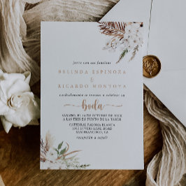 Invitación Boda ruso de Boho Elegante Floral Española