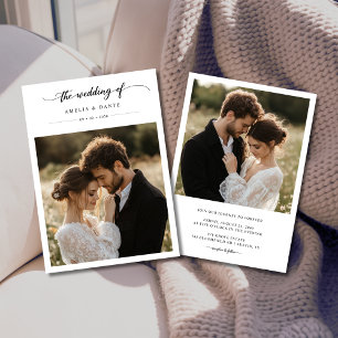 Invitación Boda ruso de fotografía de boho negro y caprichoso