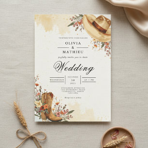 Invitación Boda ruso de la floración occidental