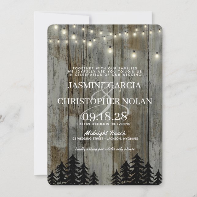 Invitación Boda ruso de la Selva Negra (Anverso)
