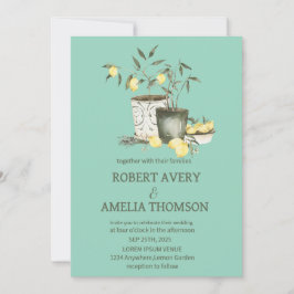 Invitación Boda ruso de limón mediterráneo