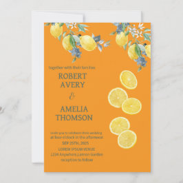 Invitación Boda ruso de limón mediterráneo