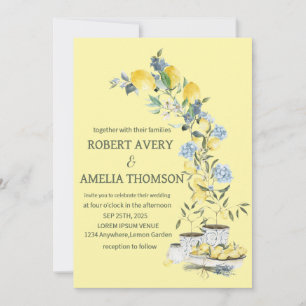 Invitación Boda ruso de limón mediterráneo