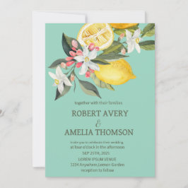 Invitación Boda ruso de limón mediterráneo